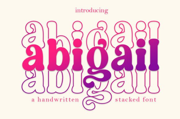 Abigail Stacked: Display Font for Editorial Design and Content
