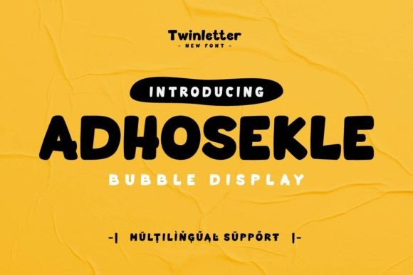Adhosekle Display Font for Joyful Brand Identity Design