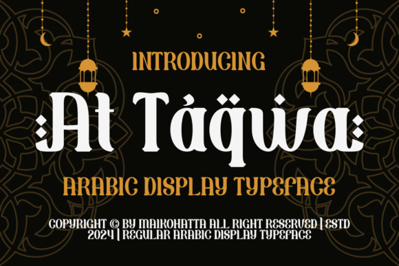 At Taqwa: Arabic Display Font for Elegant Branding