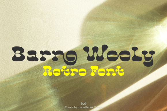 Barno Wooly: A Groovy Display Font for Vintage Branding