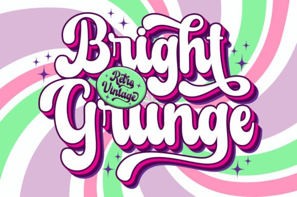 Bright Grunge: A Retro Display Font for Campaign Designers