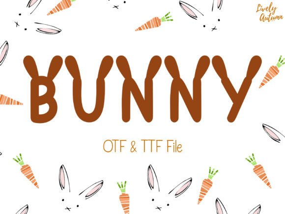 Bunny Ear Font for Playful Small Business Branding