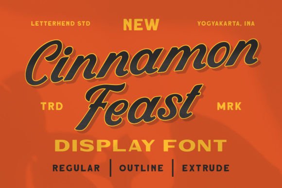 Cinnamon Feast: A Vintage Display Font for Editorial Design