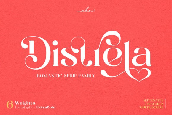 Distrela: A Romantic Serif Font That Transforms Web and Brand Design