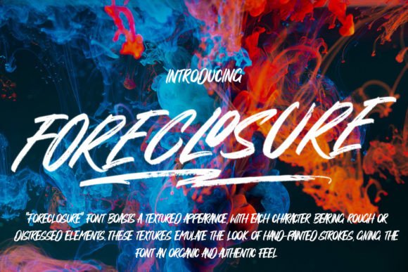 Foreclosure Font: Textured Display Typeface for Branding