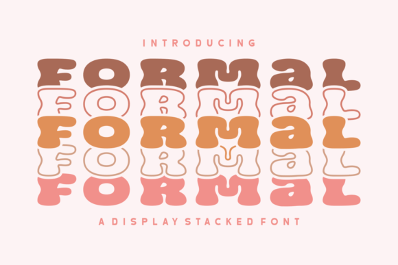Formal Display Font: A Stacked Typeface for Polished Branding