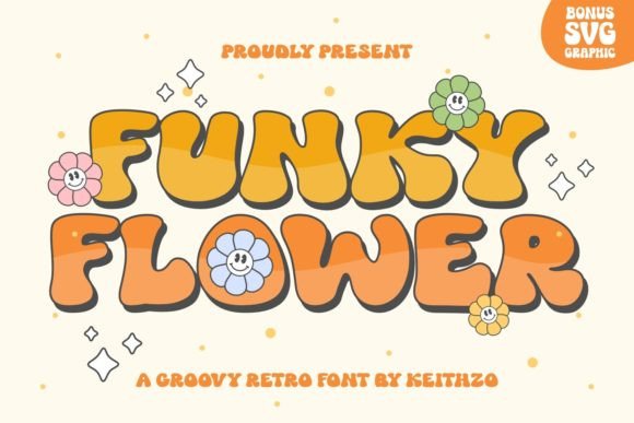 Funky Flower: A Cute and Quirky Display Font for Joyful Branding