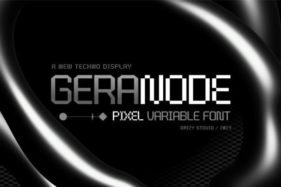 Geranode: A Techno Display Pixel Font for Handmade Products