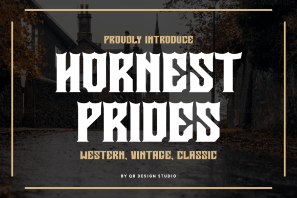 Hornest Prides Western Font for Rugged Display and Brand Identity Work