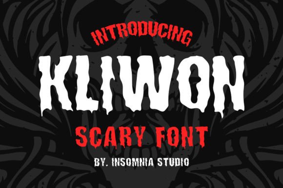 Kliwon Scary: A Creepy Display Font for Handmade Halloween Products