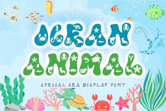 Ocean Animal: A Decorative Display Font for Campaign Visuals