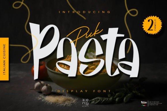 Pick Pasta Display Font for Editorial and Publication Design