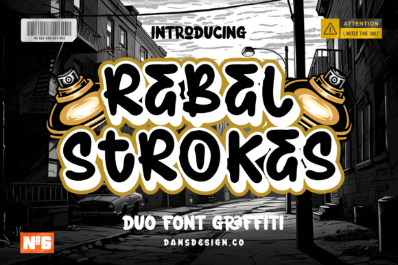 Rebel Strokes: A Display Font for Editorial Impact and Urban Personality