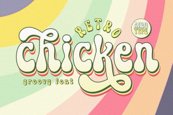Retro Chicken Font for Playful Branding and Vintage Marketing Designs
