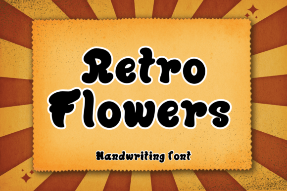 Retro Flowers Font: A Whimsical Display Typeface for Web Design Projects