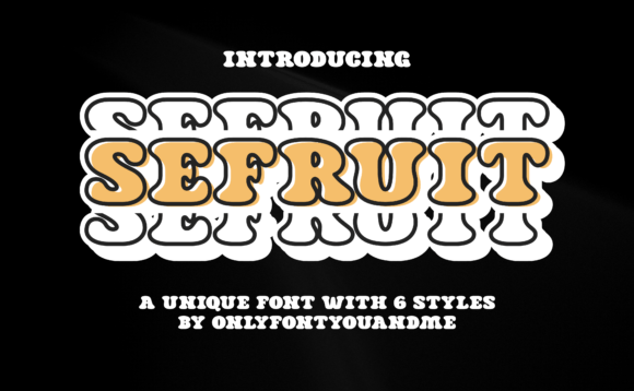 Sefruit Font: A Groovy Stacked Display Typeface for Creative Projects