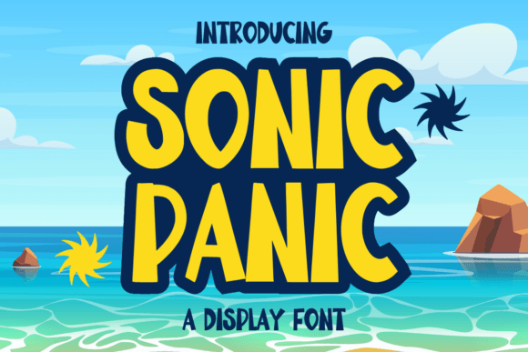 Sonic Panic: A Bold Display Font for Joyful Branding