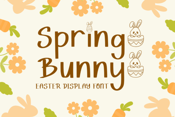 Spring Bunny Font for Handmade Crafts and Product Designs