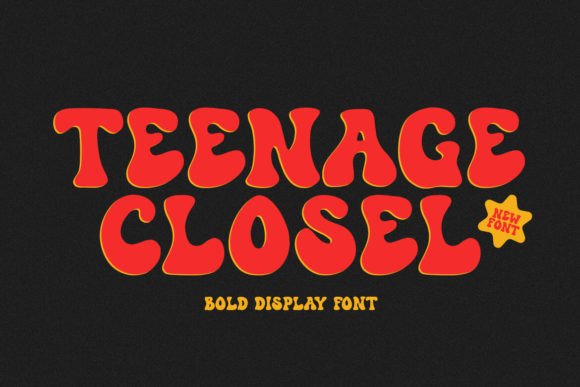 Teenage Closel: A Bold Display Font for Retro Editorial Design