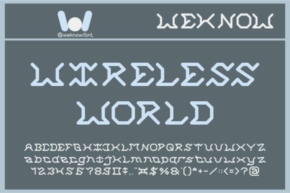 Wireless World Display Font for Futuristic Web Design Projects